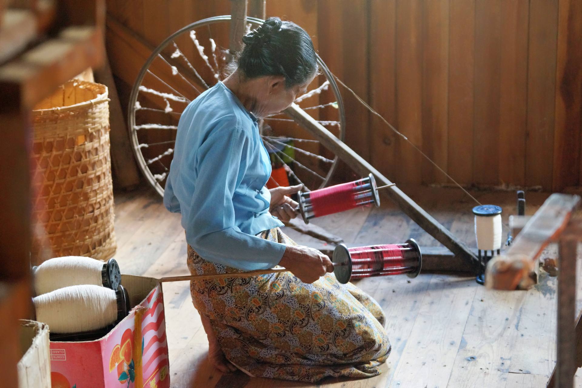 Besuch einer Webereien